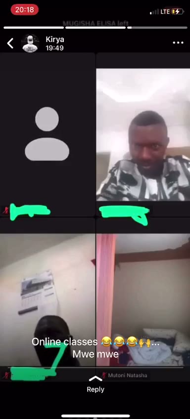 MUBS student Mutoni Natasha naked in Live classroom lectures.